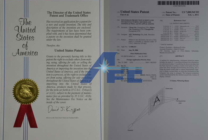 patent of invention USA
